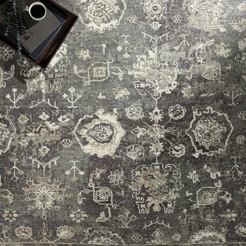 Sufi 36 X 24 inch Charcoal Rug in 2 x 3, Rectangle