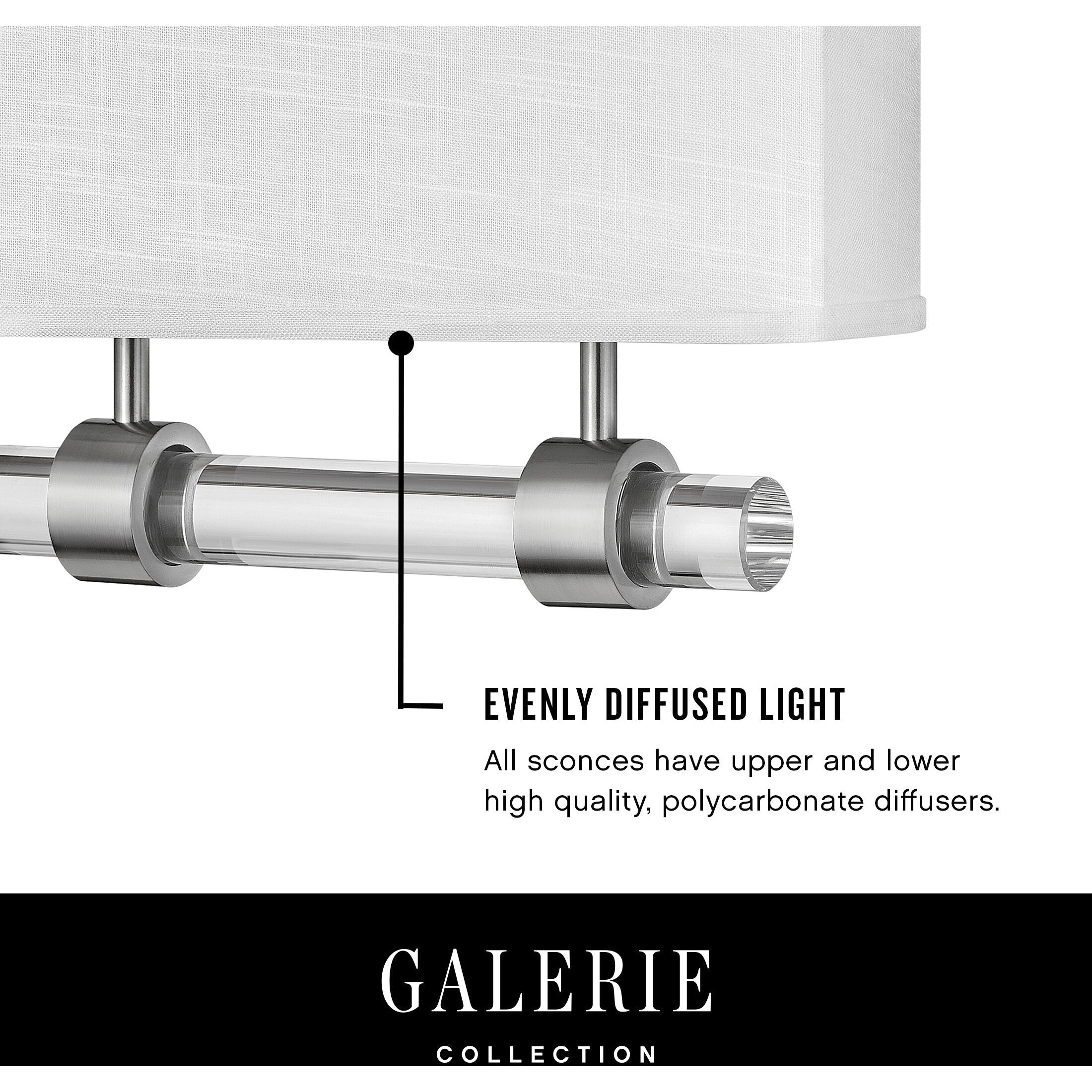 Galerie Luster LED 15 inch Heritage Brass ADA Indoor Wall Sconce Wall Light