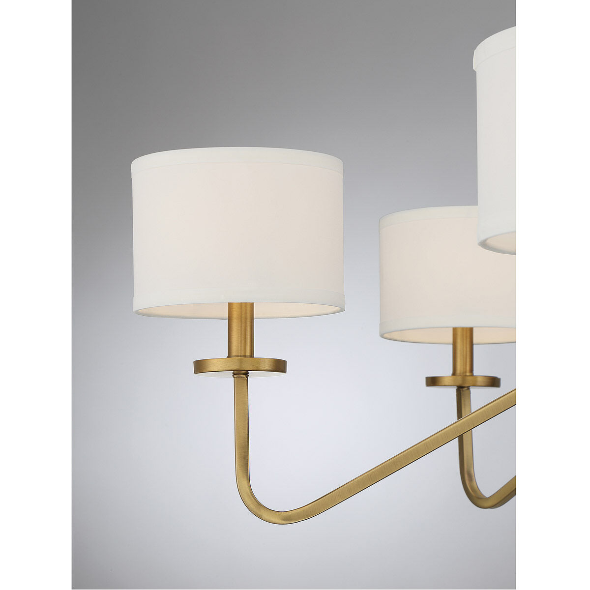 Transitional 6 Light 42 inch Natural Brass Chandelier Ceiling Light