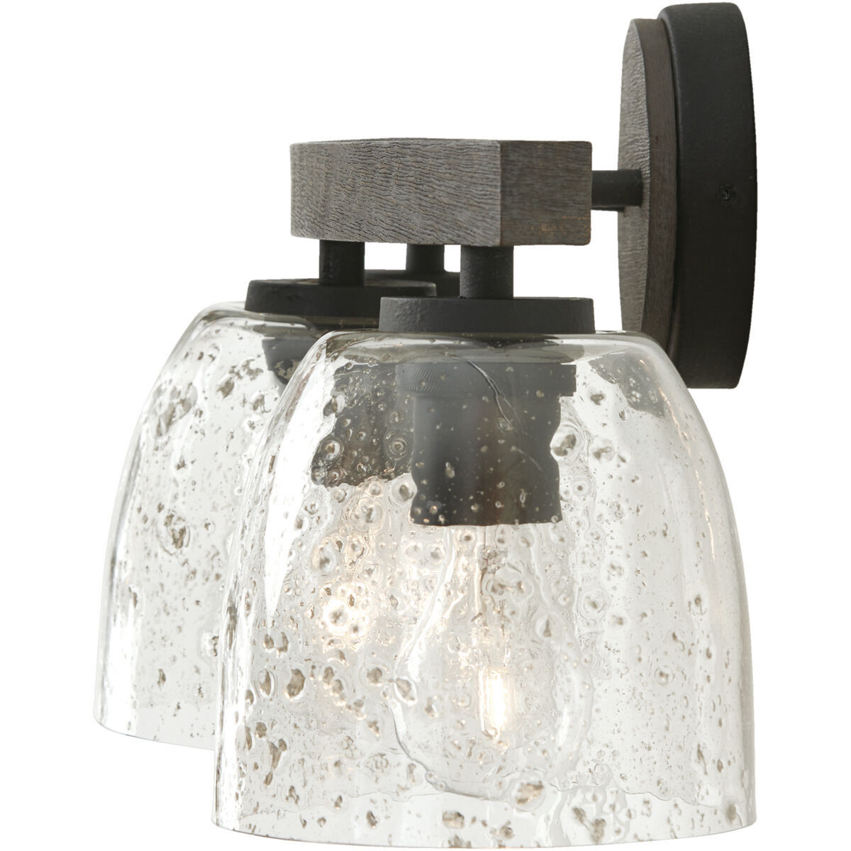 Clive 3 Light 24.5 inch Carbon Grey and Black Iron Vanity Light Wall Light