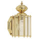 Classico 1 Light 10.5 inch Polished Brass Outdoor Wall Lantern, Small