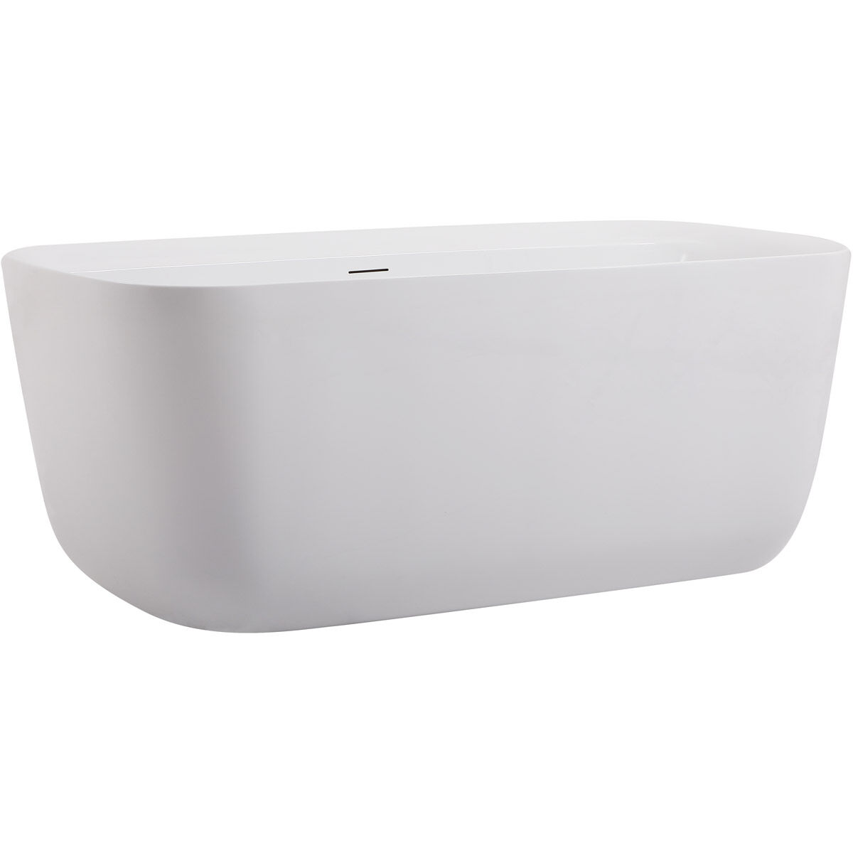 Calum Glossy White and Chrome Bathtub