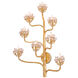 Agave Americana 8 Light 25 inch Dark Contemporary Gold Leaf Wall Sconce Wall Light, Marjorie Skouras Collection