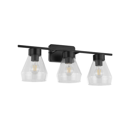 Montey 1 3 Light 24.41 inch Matte Black Bath Vanity Wall Light