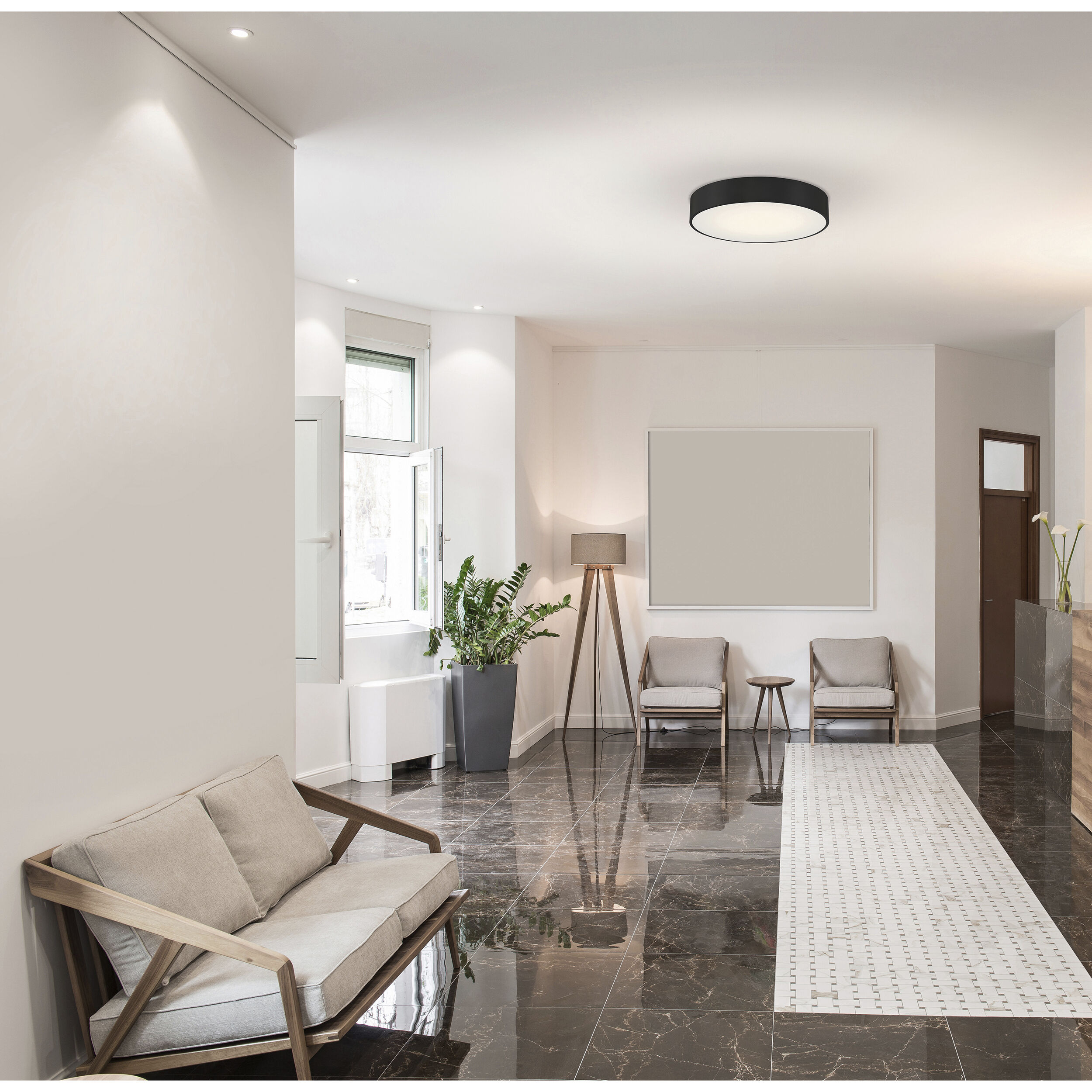 Como LED 21.75 inch White Flush Mount Ceiling Light