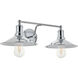 Etude 2 Light 21 inch Chrome Wall Sconce Wall Light
