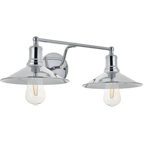 Etude 2 Light 21 inch Chrome Wall Sconce Wall Light