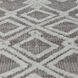Sieano 96 X 60 inch Gray and Ivory Rug, 5ft x 8ft