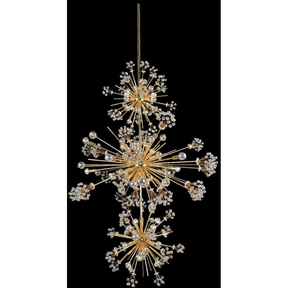 Constellation 50 Light 36 inch 18K Gold Pendant Ceiling Light in Firenze Clear