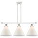 Ballston X-Large Cone LED 36 inch White and Polished Chrome Island Light Ceiling Light in Matte White Glass