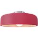 Radiance Collection - Spire 1 Light 16 inch Cerise and Brushed Nickel Semi-Flush Ceiling Light in Replaceable Bulb, 16W x 6.5H, Form+Finish+Function