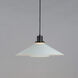 Oslo 1 Light 19 inch Black/White Single Pendant Ceiling Light