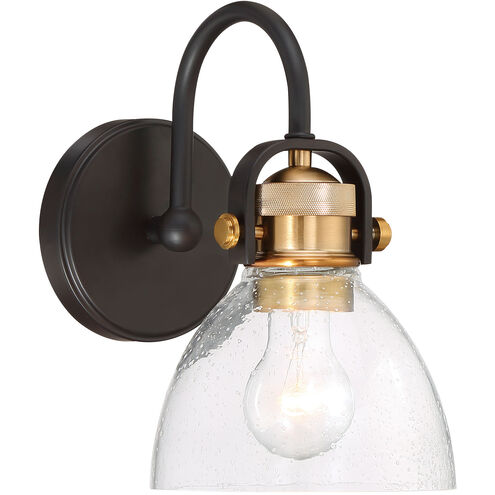 Monico 1 Light 7 inch Painted Bronze/Natural Brush Bath Light Wall Light