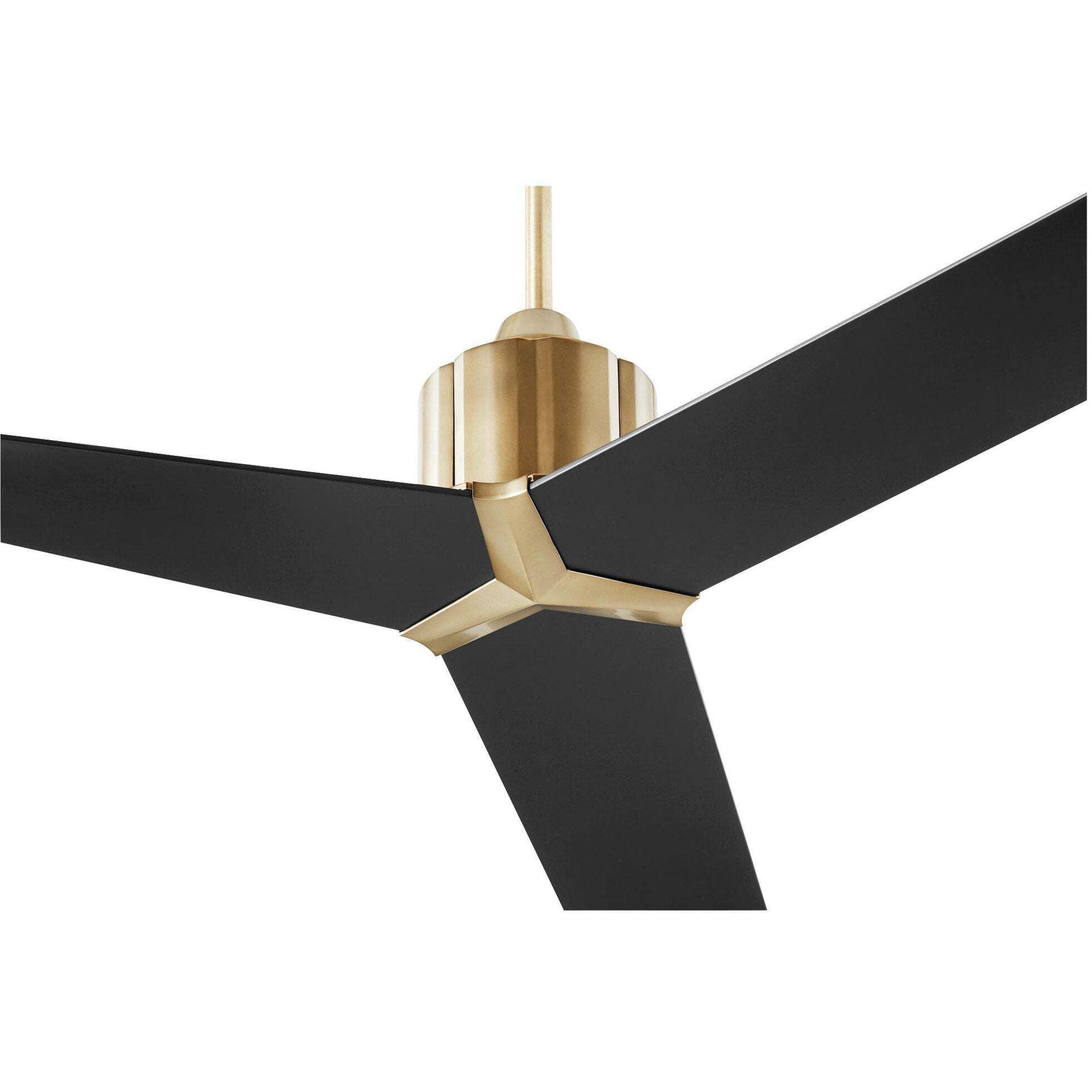 Strato 60 inch Aged Brass with Matte Black Blades Ceiling Fan
