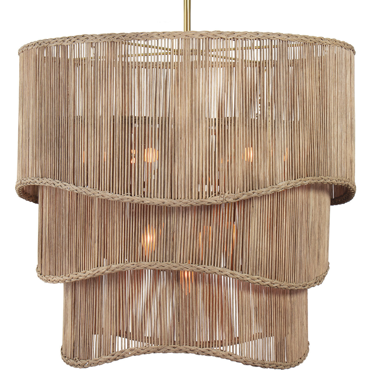 Nimes 11 Light 28 inch Natural Chandelier Ceiling Light, Drum Pendant