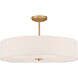 Mid Town LED 24 inch Antique Brushed Brass Pendant / Semi-Flush Ceiling Light