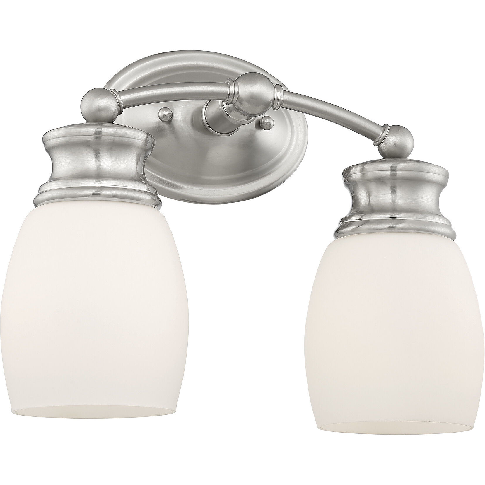 Elise 2 Light 12.25 inch Satin Nickel Bathroom Vanity Light Wall Light, Essentials