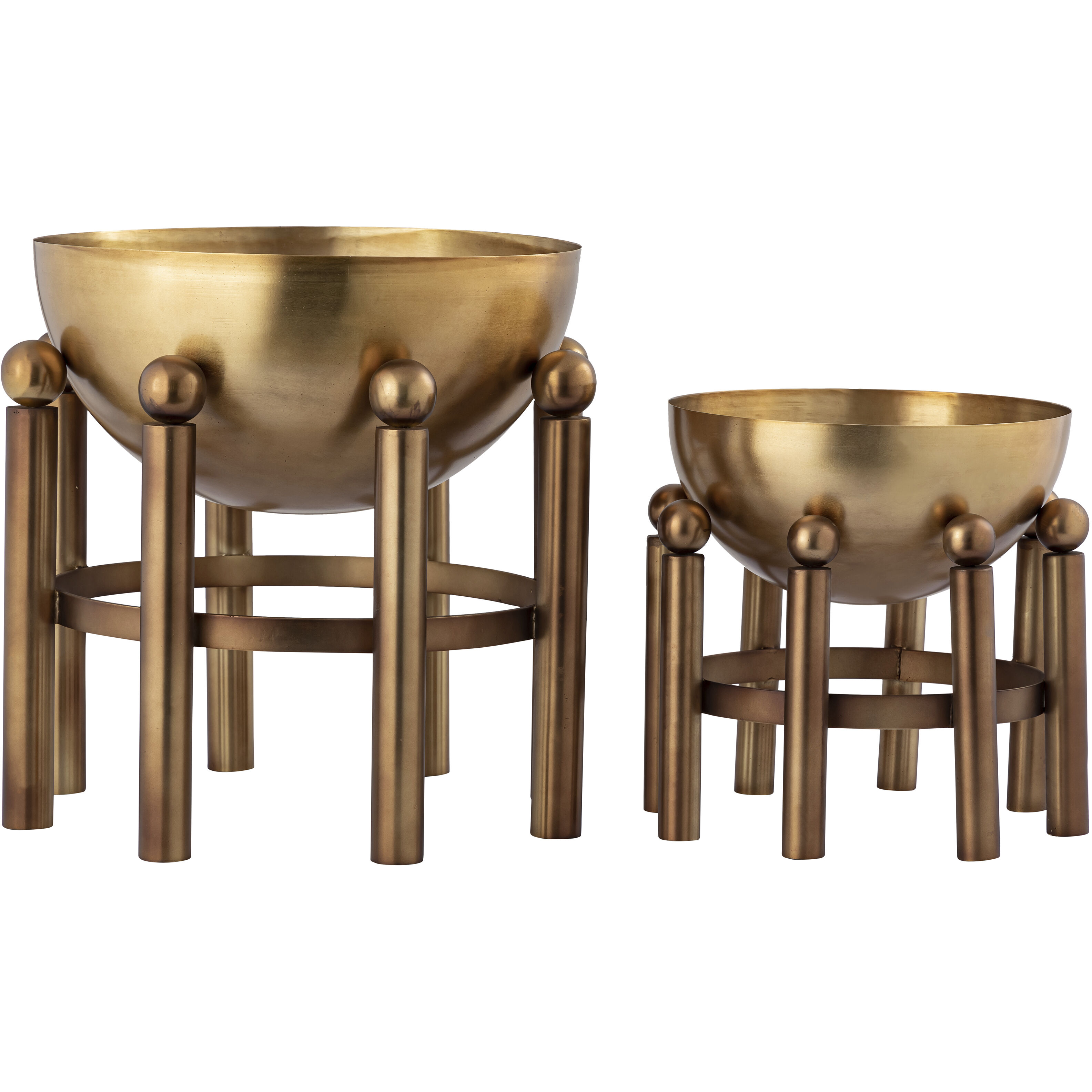 Piston Aged Brass Indoor Planter