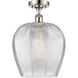 Ballston Norfolk 1 Light 12 inch Polished Nickel Semi-Flush Mount Ceiling Light in Clear Glass