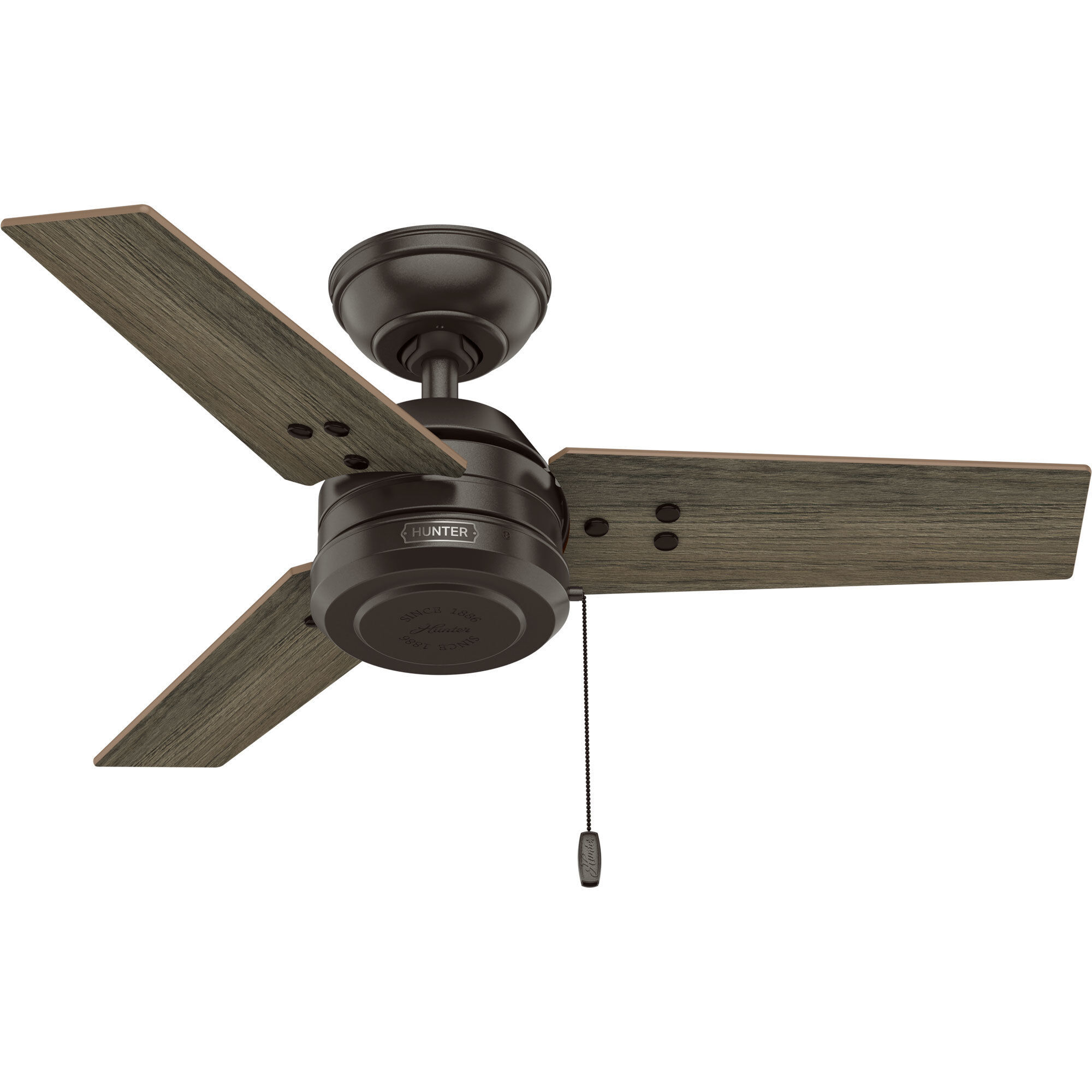 Cassius 36 inch Noble Bronze with Warm Grey Oak/Dark Gray Oak Blades Outdoor Ceiling Fan