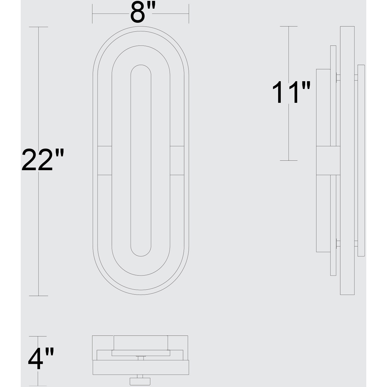 Roundabout LED 22 inch Painted Antique Brass Outdoor Wall Sconce