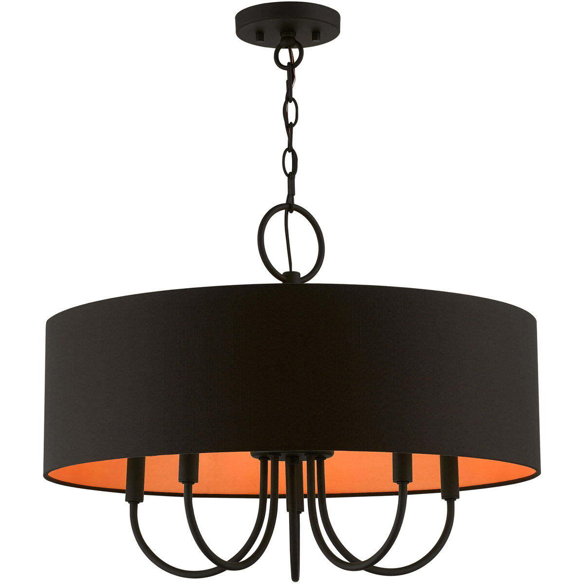 Bradhurst 5 Light 23 inch Black Pendant Chandelier Ceiling Light