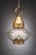 Onion 3 Light 15 inch Antique Copper Hanging Lantern Ceiling Light in Clear Seedy Glass, Candelabra