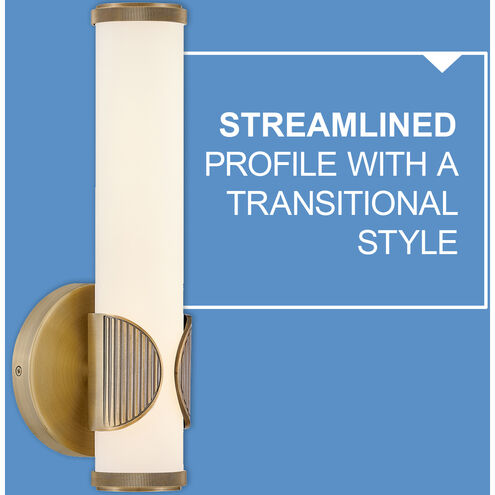 Femi LED 22.25 inch Lacquered Brass Bath Light Wall Light