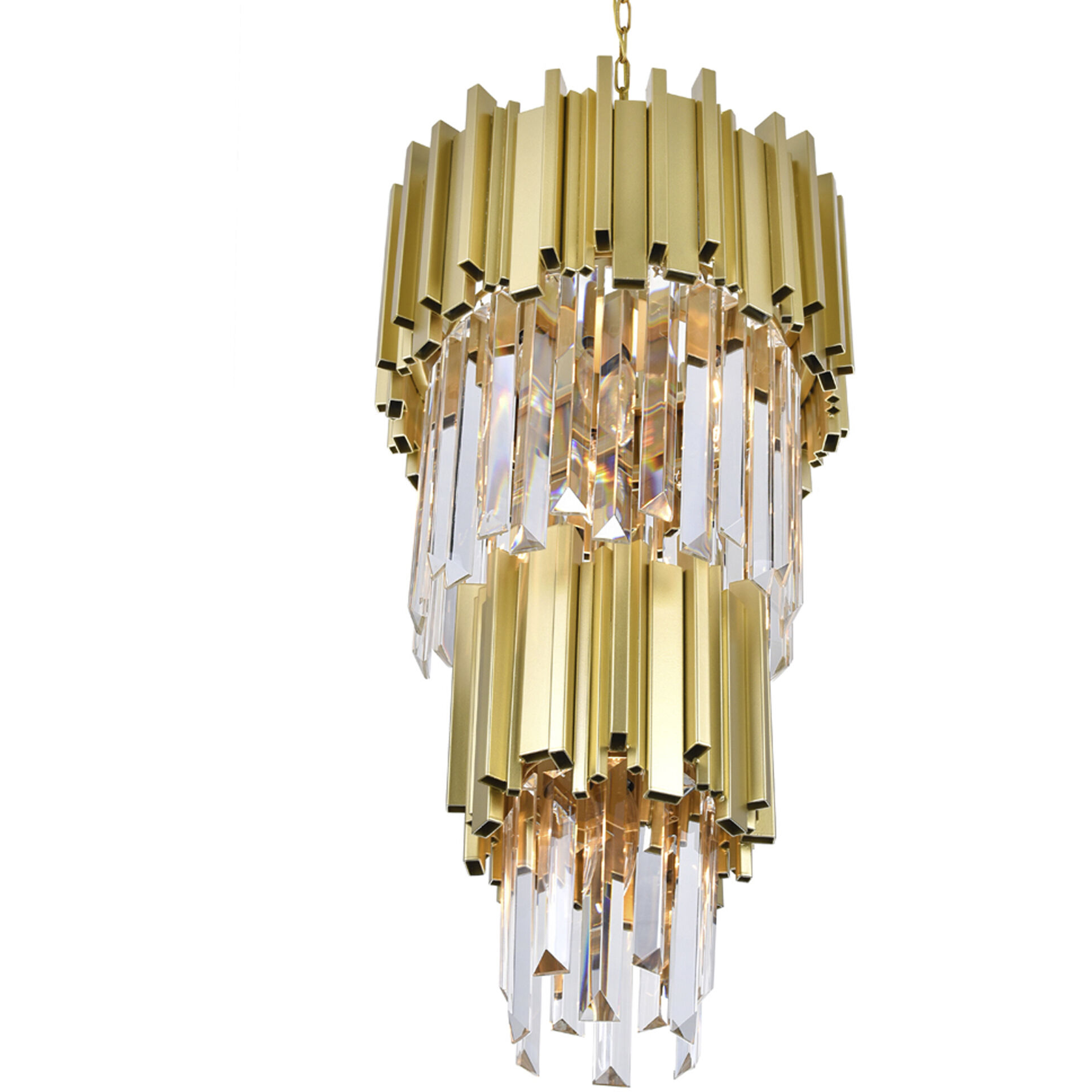 Deco 4 Light 12 inch Medallion Gold Down Mini Chandelier Ceiling Light