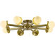 Canada 8 Light 36 inch Satin Brass Flush Mount Ceiling Light