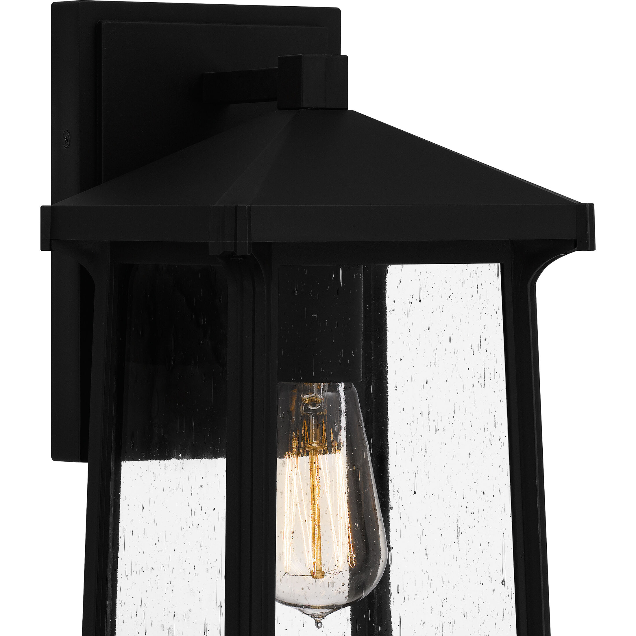 Satterfield 1 Light 13 inch Matte Black Outdoor Wall Lantern