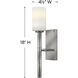 Margeaux 1 Light 5 inch Polished Nickel Sconce Wall Light