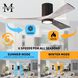 Atlas Irene-5HLK 52 inch Textured Bronze with Barnwood Tone Blades Ceiling Mount Paddle Fan in Barn Wood, Flush Mounted