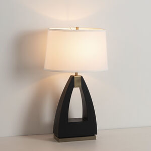 Trina 31 inch 23.00 watt Ebony and Weathered Brass Table Lamp Portable Light