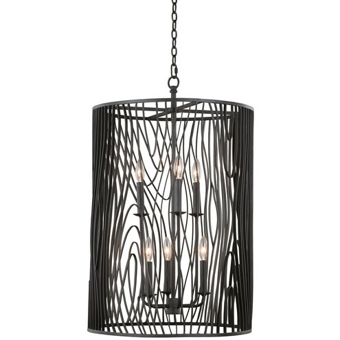 Morre 6 Light 20 inch Black Iron Foyer Ceiling Light