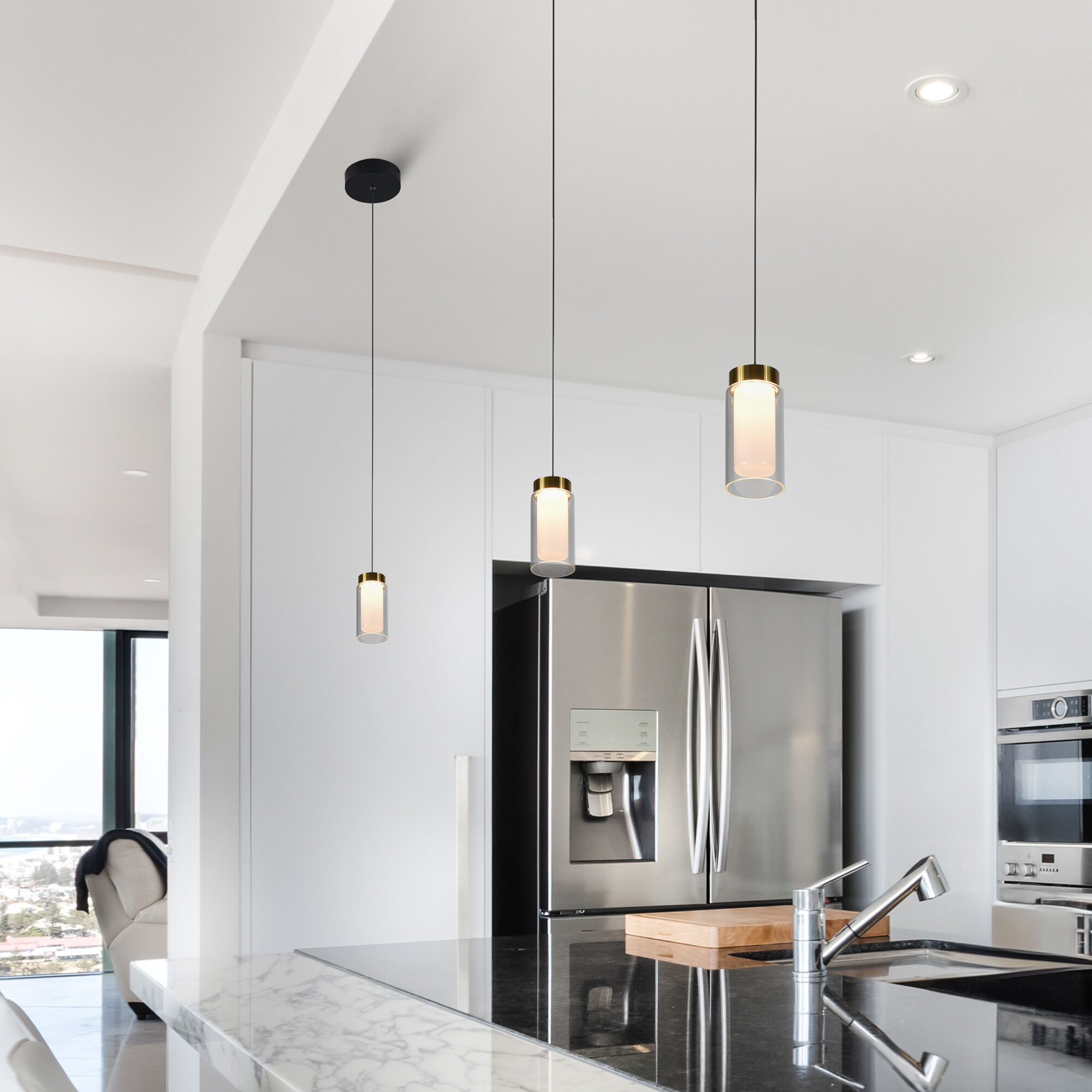 Artisan Collection/GENOA Series 5 inch Black Pendant Ceiling Light