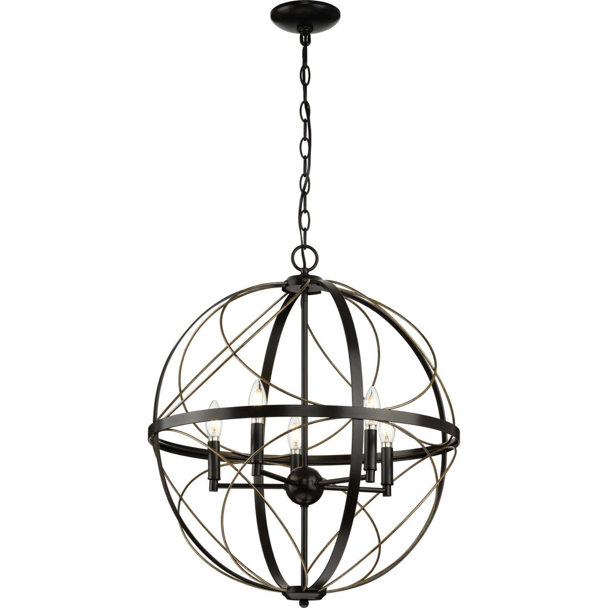 Brandywine 5 Light 22 inch Antique Bronze Pendant Ceiling Light