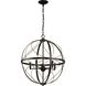 Brandywine 5 Light Antique Bronze Pendant Ceiling Light