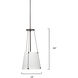 California 1 Light 12 inch Bronze Pendant Ceiling Light