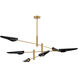 Canada 6 Light 42 inch Brass Chandelier Ceiling Light
