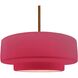 Radiance 1 Light 16.25 inch Brushed Brass and Cerise Pendant Ceiling Light