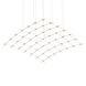 Constellation Aquarius Major LED 177 inch Satin Nickel Chandelier Ceiling Light in 2700K, White Optical Acrylic, 10 FT. Cord