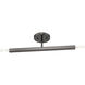 Monaco 2 Light 5.13 inch Black Chrome Semi-Flush Ceiling Light