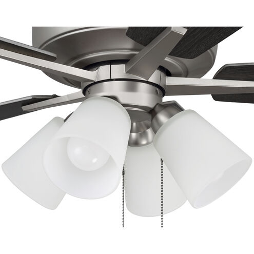 Super Pro 114 60 inch Brushed Satin Nickel with Brushed Nickel/Greywood Blades Contractor Ceiling Fan