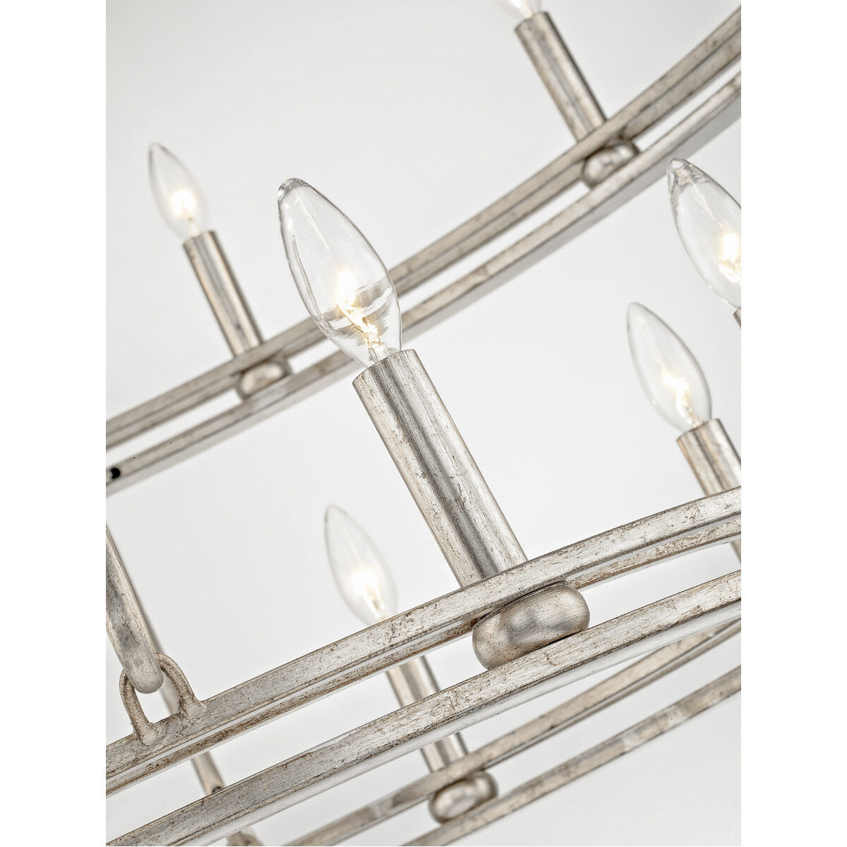 Appian Way 20 Light 32 inch Champagne Silver Leaf Chandelier Ceiling Light