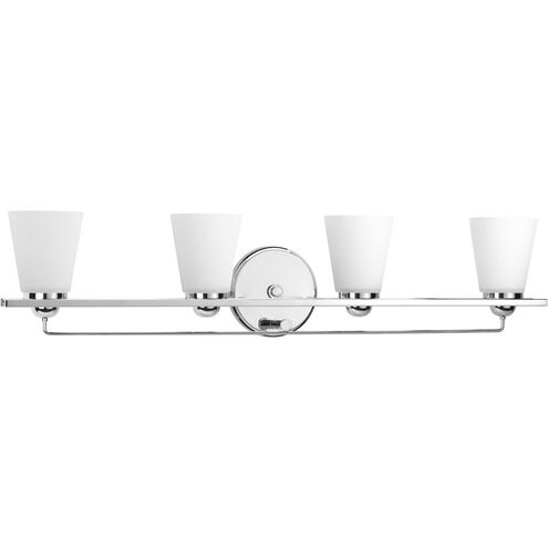 Flight 4 Light 37 inch Polished Chrome Bath Vanity Wall Light, Design Series