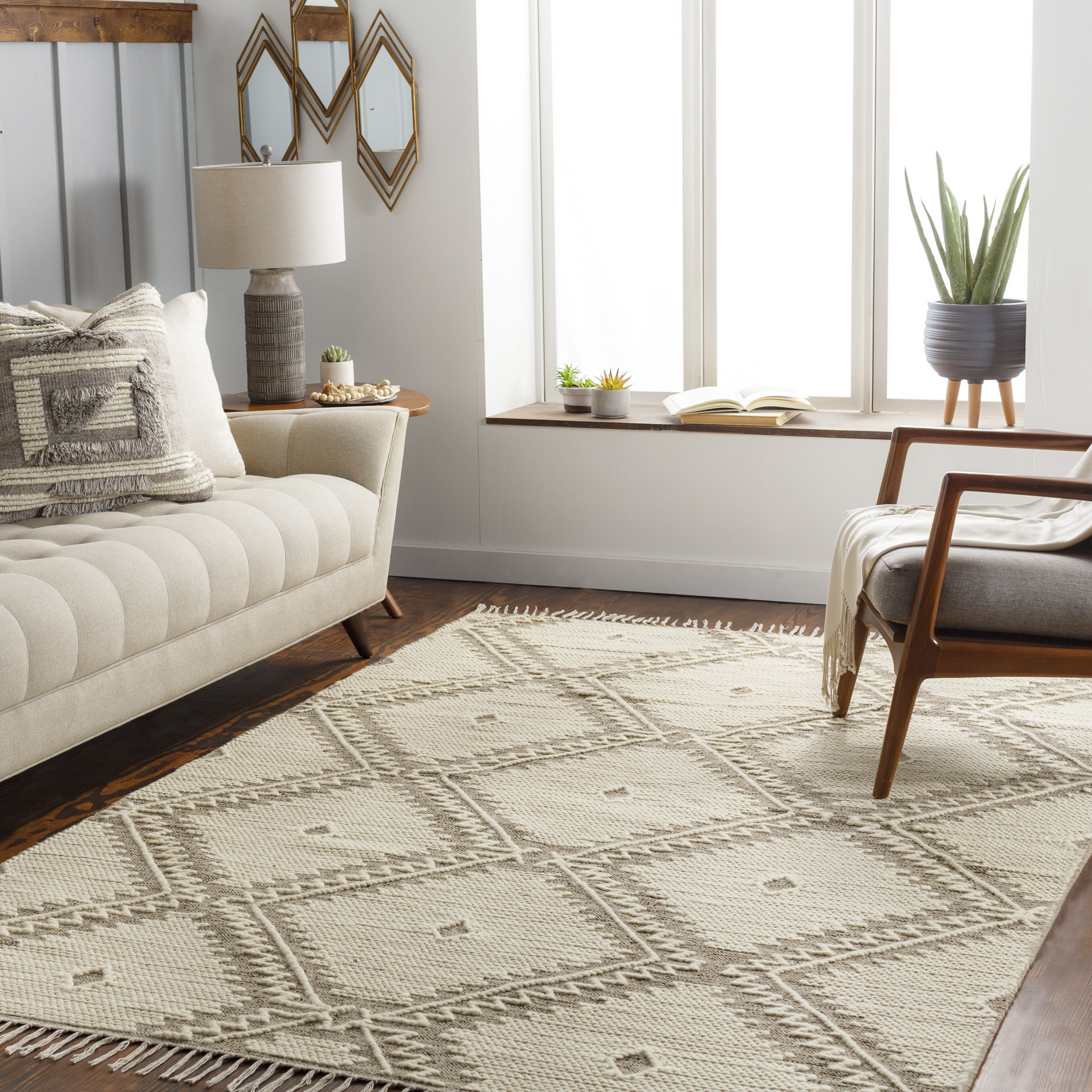 Bedouin 120 X 96 inch Taupe Rug in 8 x 10, Rectangle