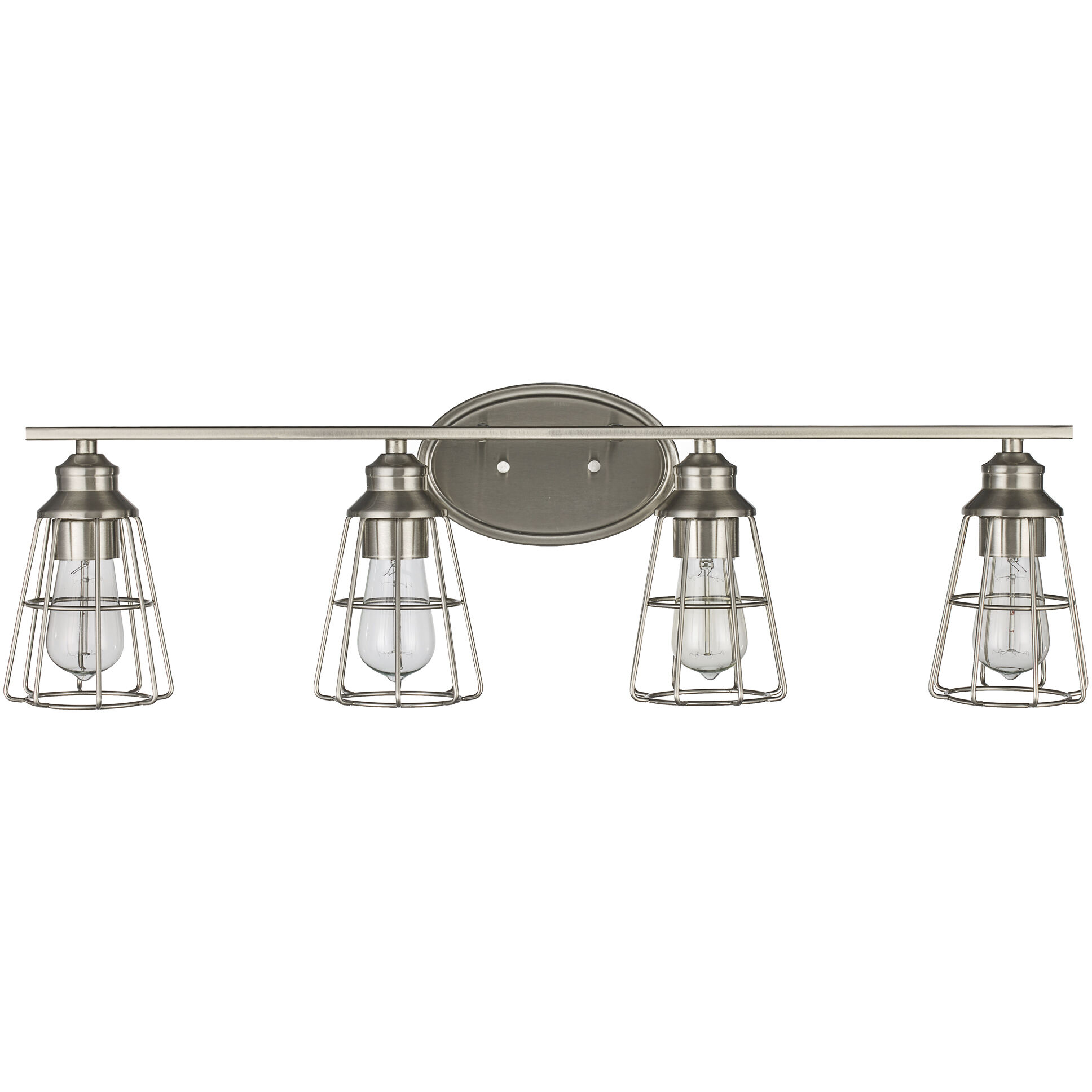 Solution 4 Light 32 inch Brushed Nickel Vanity Bar Wall Light