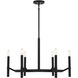 Padgett 6 Light 28 inch Matte Black Chandelier Ceiling Light