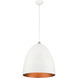 Arlington 3 Light 19 inch White with Brushed Nickel Accents Pendant Ceiling Light